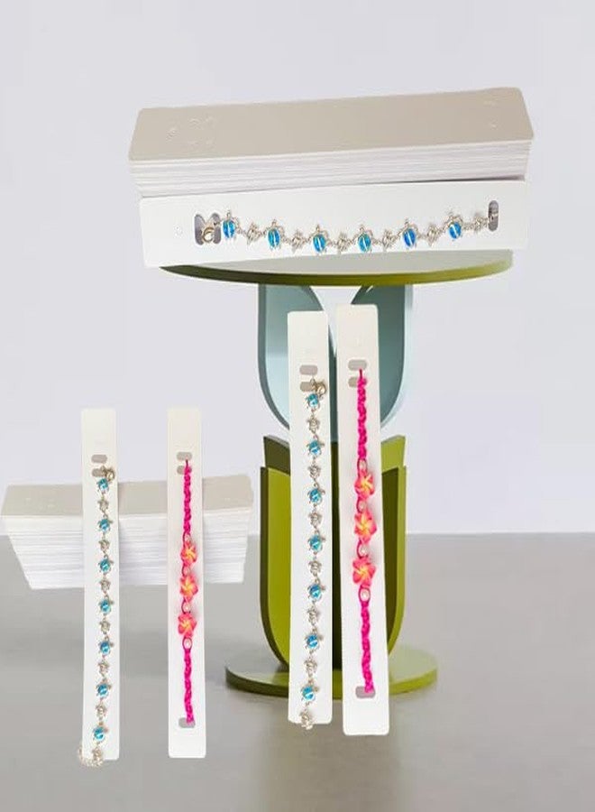 Zenomia Chain Display Packing Card, Rakhi Bracelet Jewellery White Packing (7x1.5inch) 50pc - Image 5